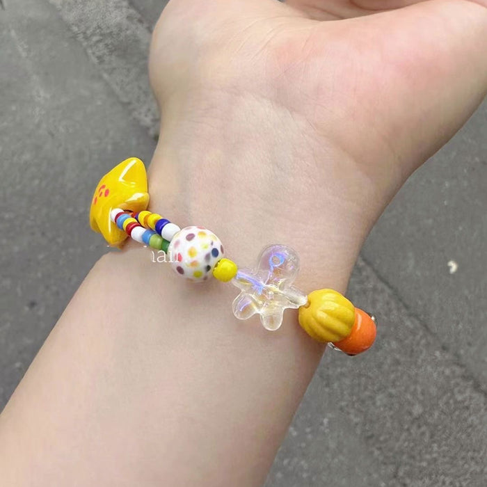 Wholesale Colorful Rainbow Star Elastic Rope Bracelet Jewelry