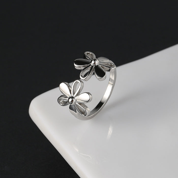 Wholesale Ring Ring Women's Flower Opening Ring Exaggerated Fashion