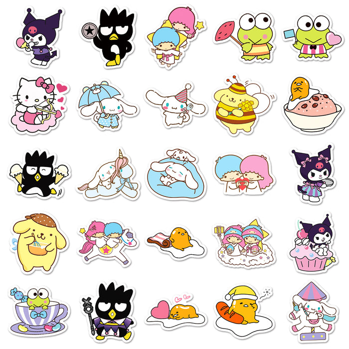 Wholesale 50pcs Mixed cartoon stickers cute creative decorative mobile phone case small mochi stickers