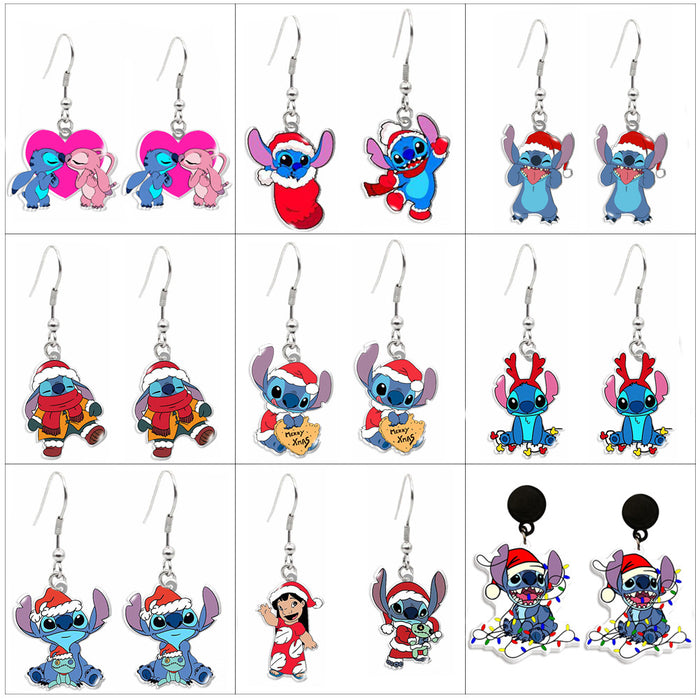 Wholesale Cute Christmas Cartoon Santa Hat Earrings JDC-ES-ShaoH007