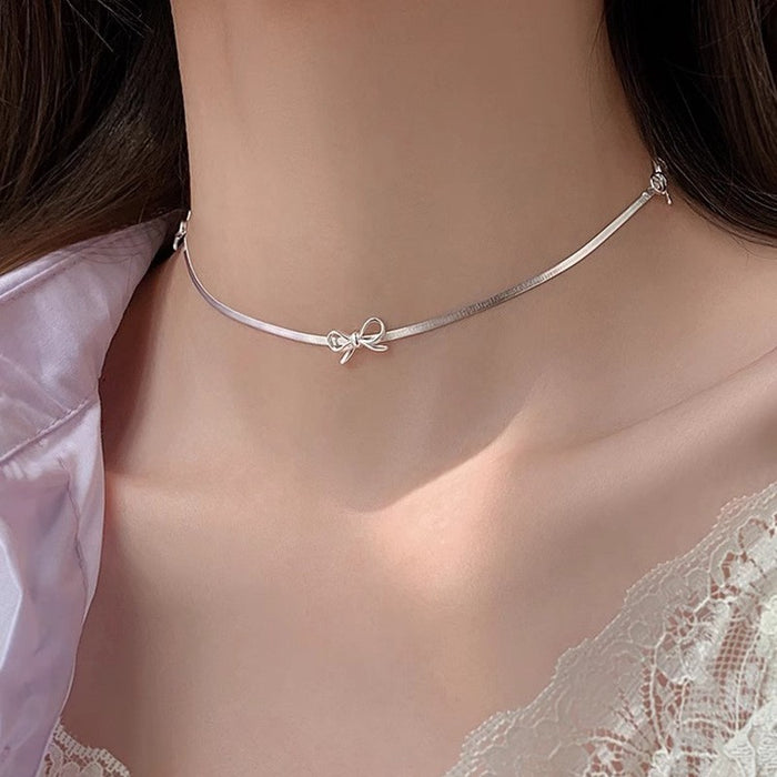 Wholesale  S925 Sterling Silver Butterfly Necklace Gift Female Niche Personalized Pendant