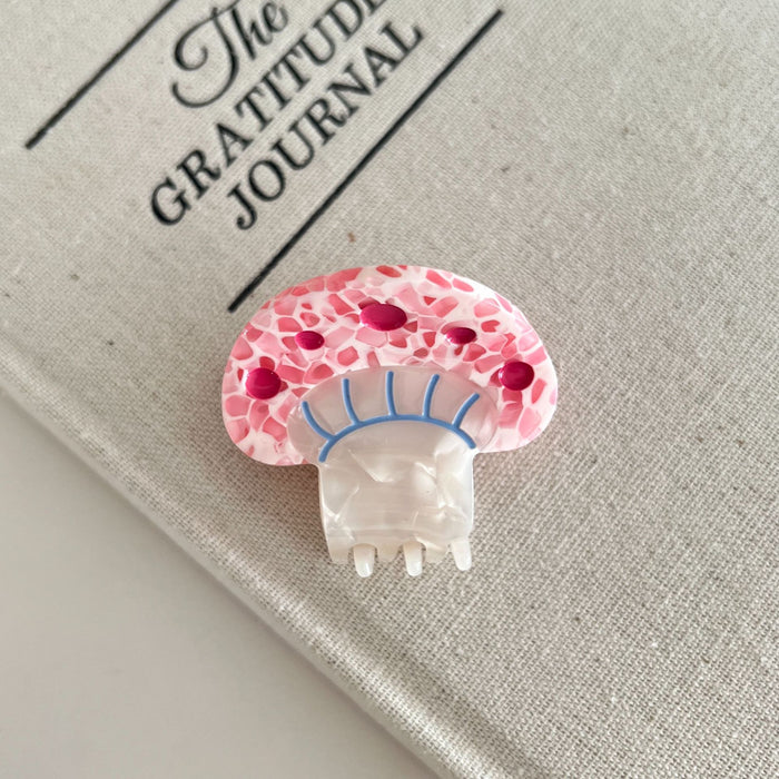 Wholesale Cute colorful mushroom hairpin female fashion small fresh bangs grabbing clip niche sweet back of the head hair accessories