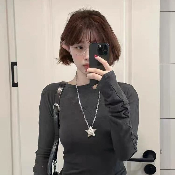 Wholesale Little Star Necklace Cold Wind Five-pointed Star Long Sweat Chain