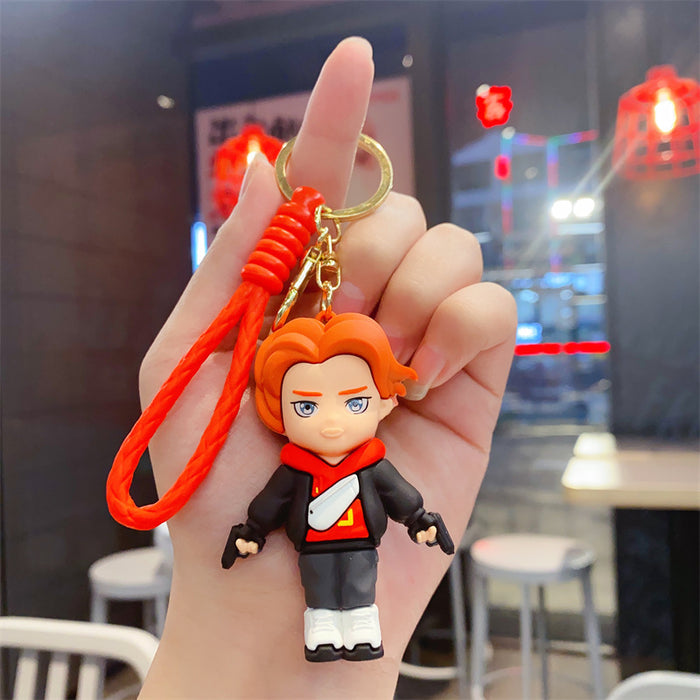 Wholesale Silicone Cartoon Doll Keychain JDC-KC-Benxin028