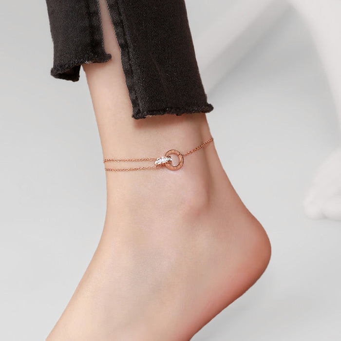 Wholesale Non-fading anklet,  trendy summer titanium steel anklet