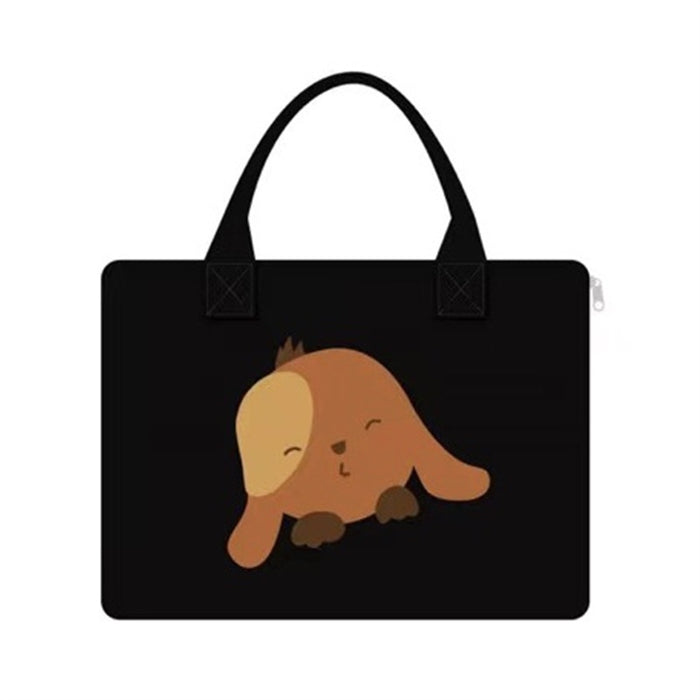 Wholesale Cartoon travel bag Felt luggage bag Large capacity cute handbag Portable hangable trolley case storage bag