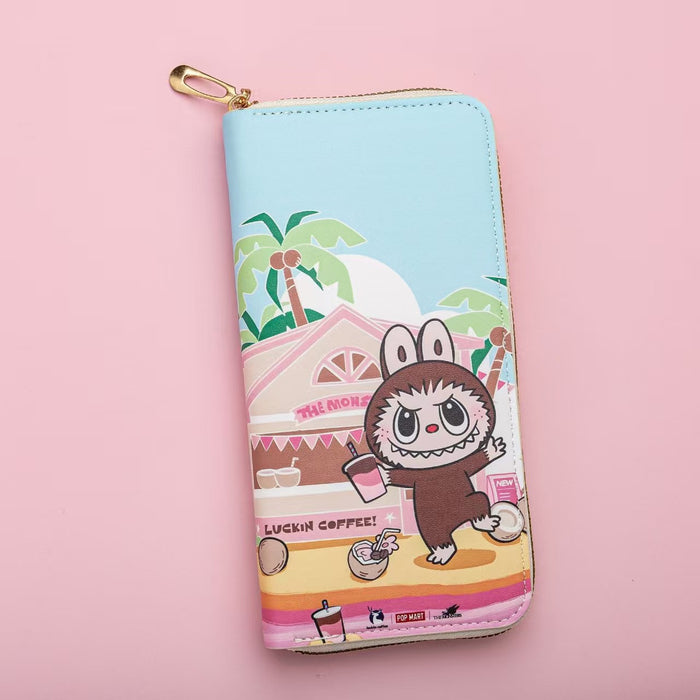 Wholesale Fresh Sweet Cartoon Leather Wallet with Zipper Large Capacity Unisex Card Holder
