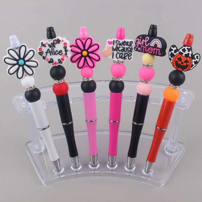 Wholesale Cartoon Animal Silicone Plastic Bead Pen JDC-PN-GuangTian005