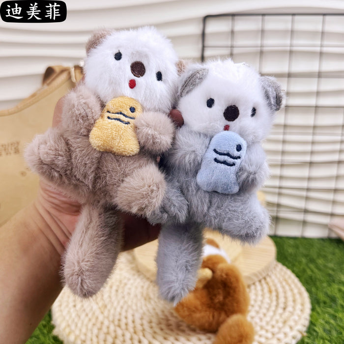 Wholesale Creative Cute and Cute Sea Otter Pendant Plush Toy Fish Cat Doll Bag Doll Keychain Doll Small Gift