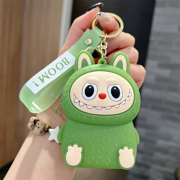 Wholesale Cute sitting cartoon character coin purse keychains