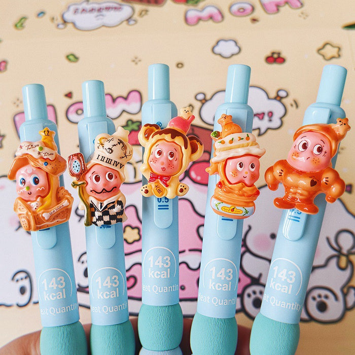 Wholesale Plastic Cute Muscle Star Man Retractable Gel Pen 0. 5mm