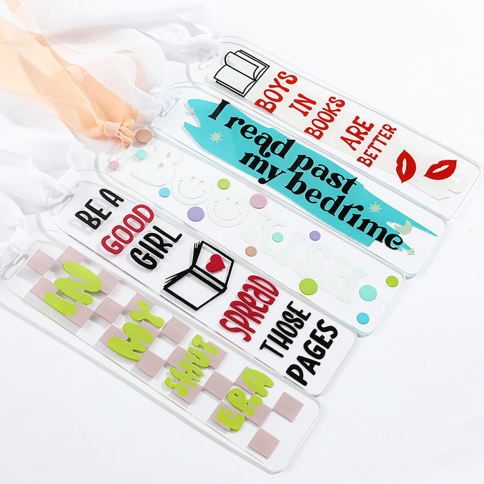 Wholesale Acrylic Interesting Text Bookmarks