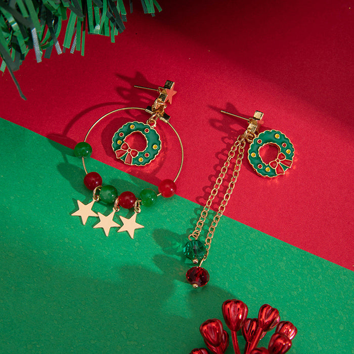 Wholesale Alloy Electroplated Christmas Bell Earrings Geometric Design Party Wear Gift MOQ≥2