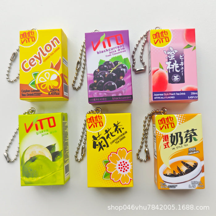 Wholesale Simulated boxed beverage bead chain pendant