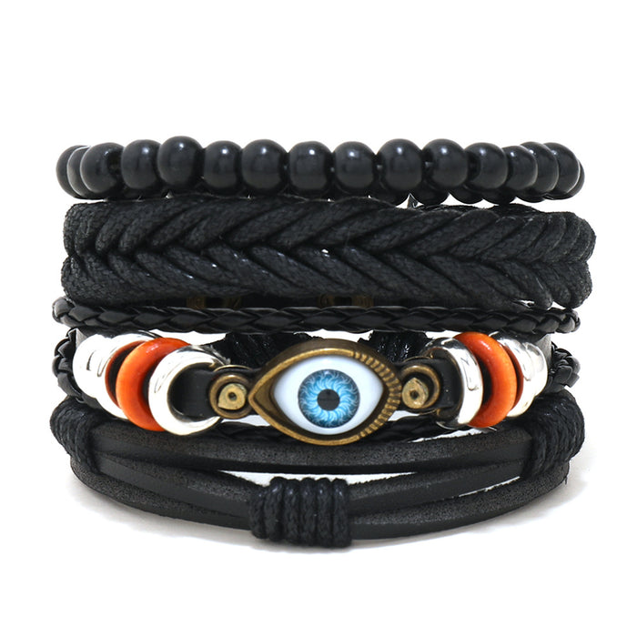 Wholesale 4pieces/pack Men's Bracelets Evil Eye Fashion Jewelry Bracelet JDC-BT-XH020