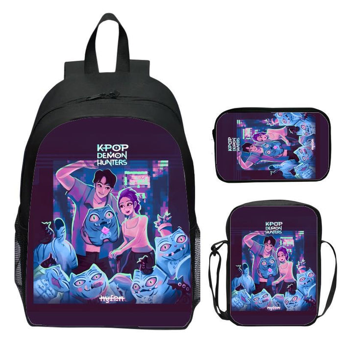 Wholesale K-Pop Three-Piece Suit Primary and Secondary School Student School Bag Customized Backpack