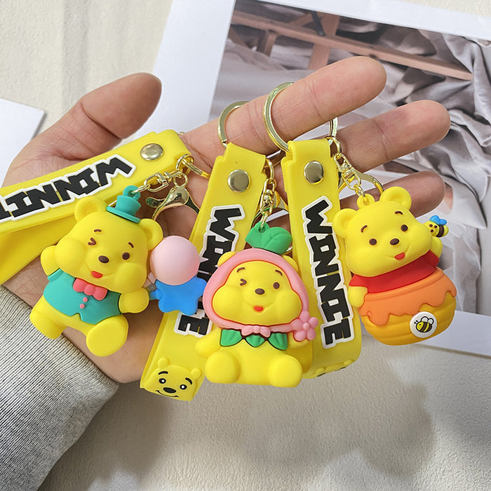 Wholesale Cute PVC honey bear keychains