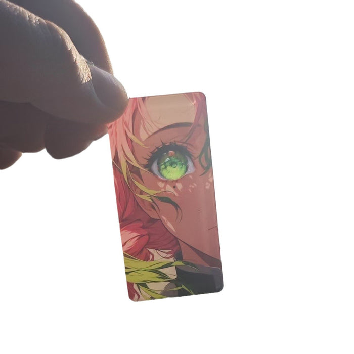 Wholesale Acrylic translucent card eye-glowing cartoon keychain pendant