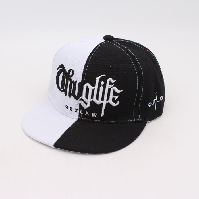 Wholesale Color-blocked letter embroidered hard-top baseball cap