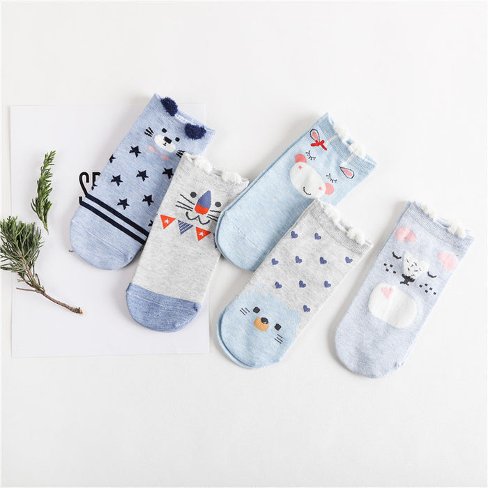 Wholesale New cartoon short socks, boat socks, shallow mouth invisible socks