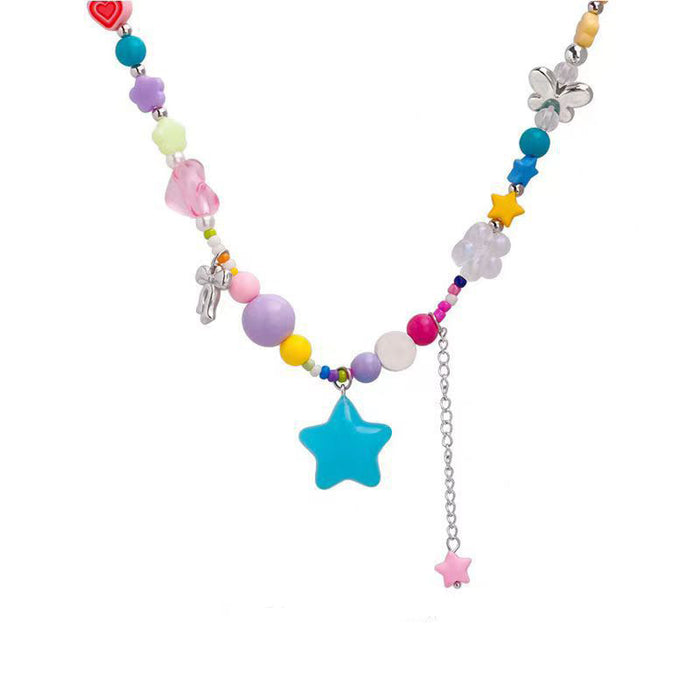 Wholesale Beaded necklace for women, light luxury, niche, high-end design, collarbone chain