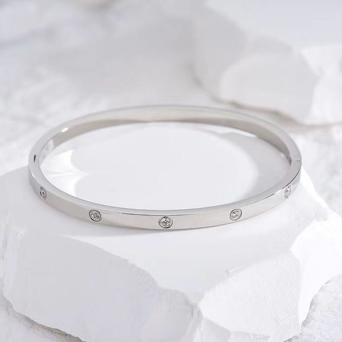 Wholesale Stainless Steel Diamond Inlaid Bracelet JDC-BT-Shengh002
