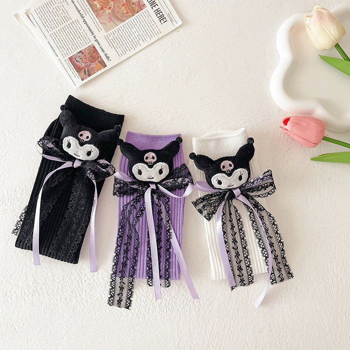 Wholesale Socks bow cartoon socks spring Lolita lace cotton socks