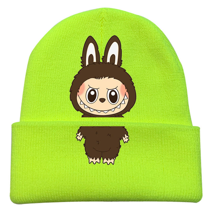 Wholesale   knitted hat autumn and winter new wool hat adult outdoor warm hat cross-border cartoon cold hat
