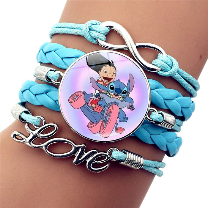 Wholesale Star Stitch Cartoon Bracelet Girl Jewelry Hot Selling Accessories Stitch Peripheral Leather Hand Jewelry JDC-BT-JY002