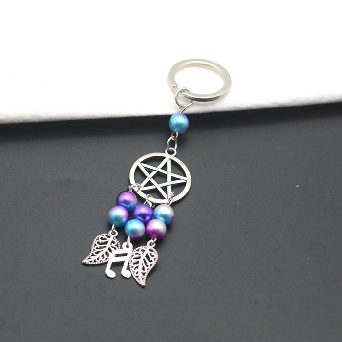Wholesale Metal Butterfly Dreamcatcher Keychain Mediterranean Style Car Key Accessory MOQ≥50