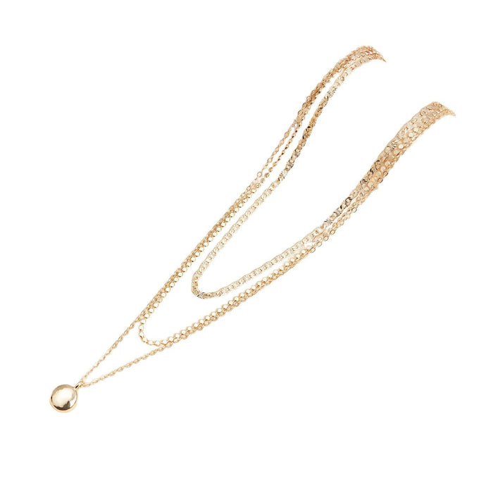 Wholesale Light luxury, simple circular cross necklace, niche, versatile, layered, high-end, collarbone chain accessory