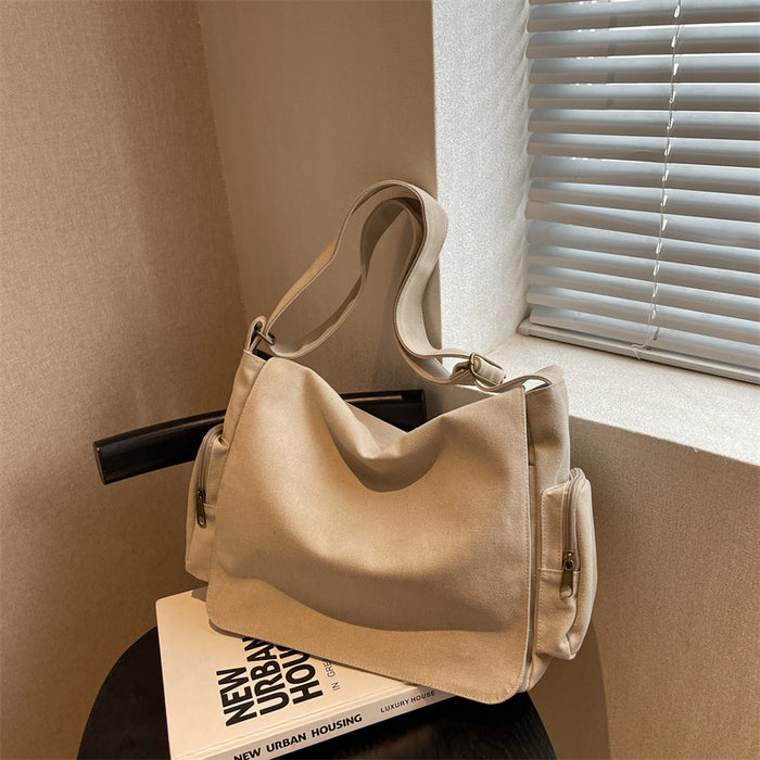 Wholesale Canvas Simple Tote Bag for Women Fashion Shoulder Crossbody Bag