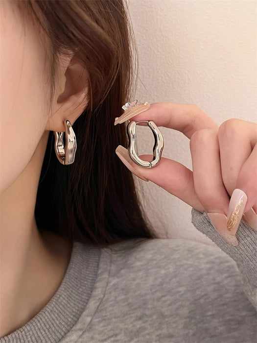 Wholesale Square Cat's Eye Alloy Earrings JDC-ES-Chengx004