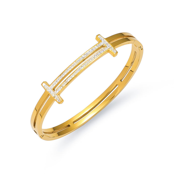 Wholesale Titanium steel bracelet, fashionable commuting stainless steel cross bracelet, spring jewelry