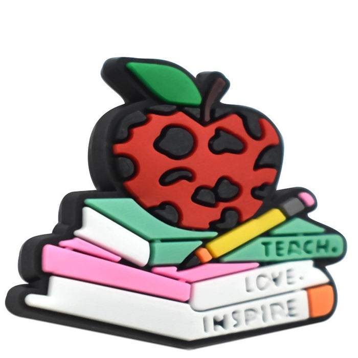 Wholesale School Season Beaded English Letter Series pvc Soft Rubber Beads Ballpoint Pen Beaded Bracelet Mobile Phone Chain