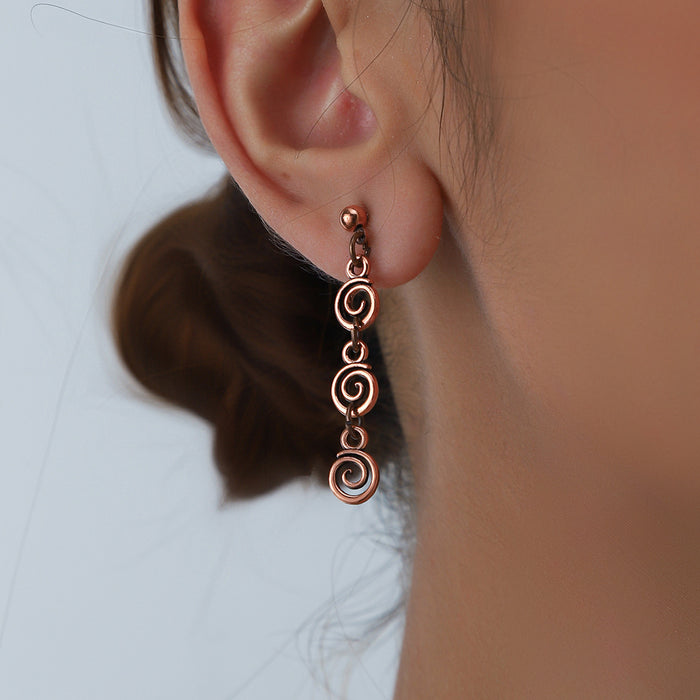 Wholesale Retro Spiral Simple Vintage Creative Alloy Earrings