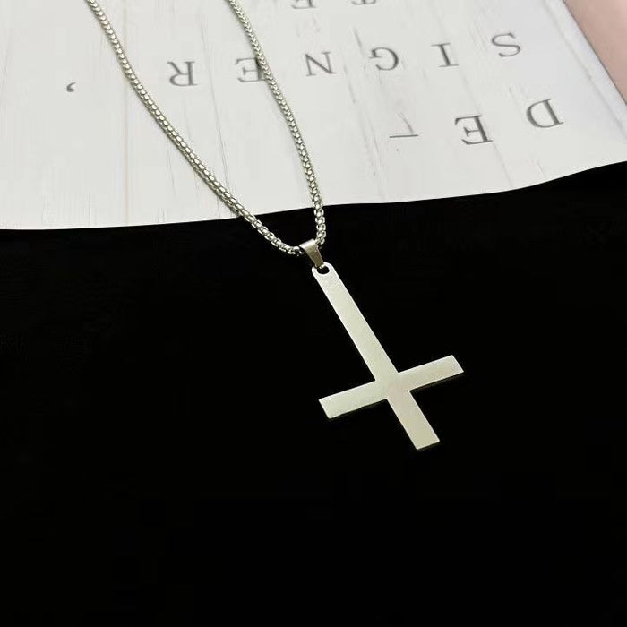 Wholesale Cross necklace for boys, titanium steel pendant for girls, stunning simplicity accessories