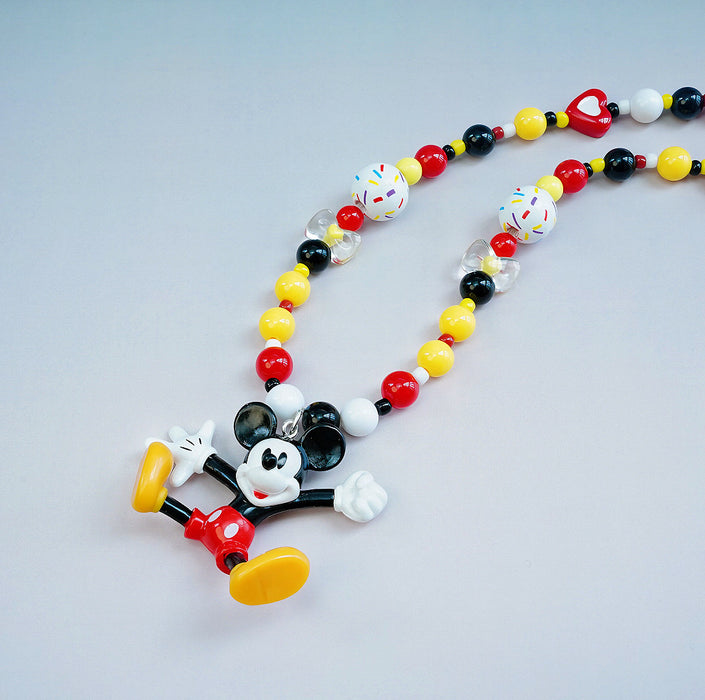 Wholesale Cute Mickey Mouse Acrylic Colorful Beaded Necklace JDC-NE-XNWR001