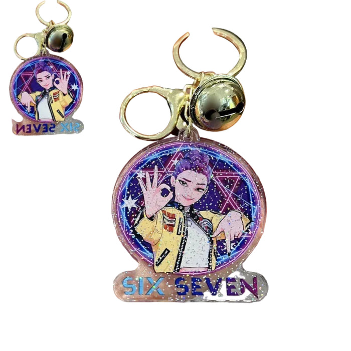 Wholesale 5 PCS KPOP Cute Cartoon Double-Sided Acrylic Keychains