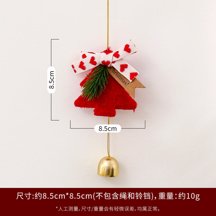 Wholesale Christmas Tree Bell Pendant Hanging Bell Door Bell Hanging Decoration Christmas Car Hanging Wind Bell Gift Christmas Decoration
