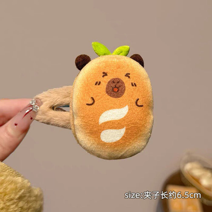 Wholesale Cute cartoon animal plush hair clips