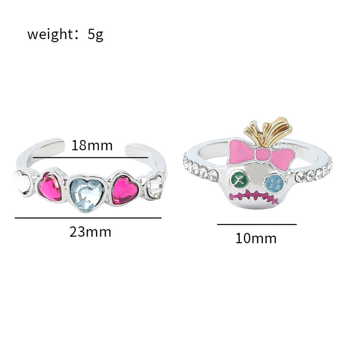 Wholesale Stitch Ring Couples A Pair of Stitch Love Rings Girlfriends Small Gift Ring JDC-RS-BS003