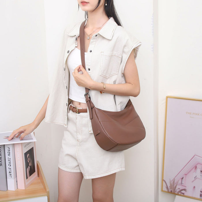 Wholesale Head layer cowhide bag, women's single shoulder versatile, casual features, large capacity commuting leather