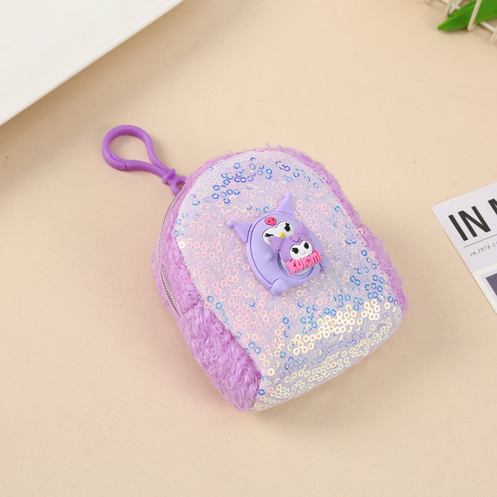 Wholesale Cartoon Rotatable Small Schoolbag Style Plush Keychain JDC-KC-YiK006