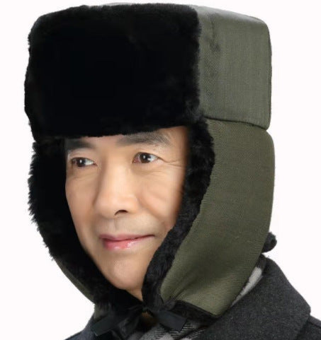 Wholesale  Cold-proof Warm Ski Cap for Men and Women Ear Protection for Middle-aged and Elderly