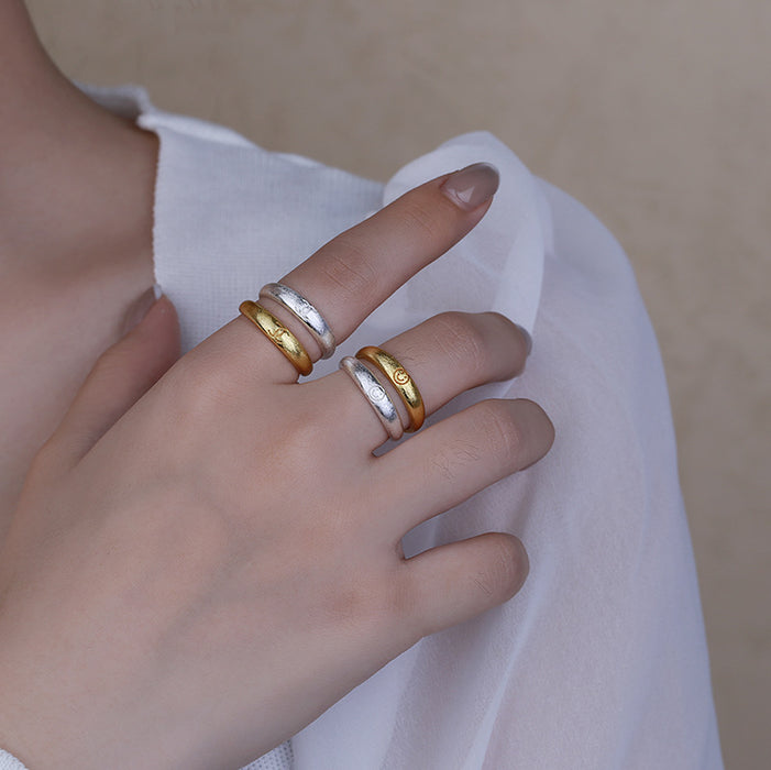 Wholesale Matte ring, simple and fashionable, versatile and open ring