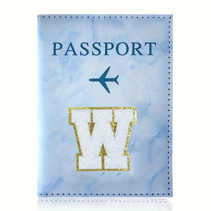Wholesale Fashion Initial Letter Pattern PU Passport Holder Travel Wallet Casual Everyday Accessory