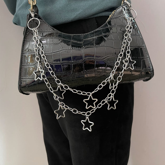 Wholesale Jewelry punk metal star pendant alloy five-pointed star pants chain