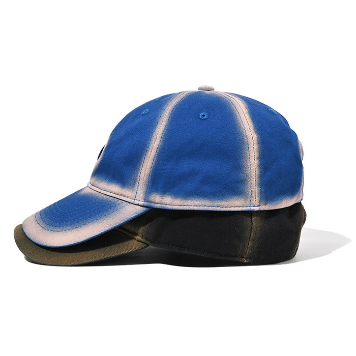 Wholesale Retro soft top baseball cap, washed trendy duckbill cap, made old, spray painted embroidered hat