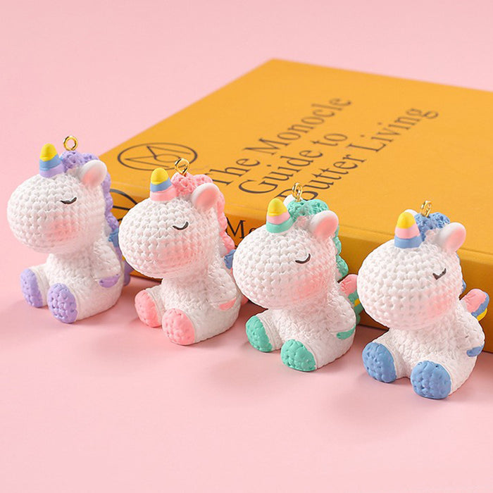 Wholesale Resin Unicorn Doll Keychain